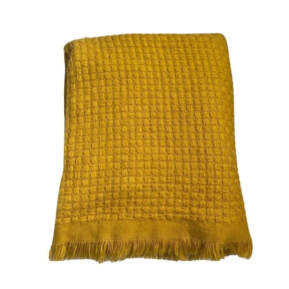 Dissa knitted Decorative Throw blanket Mustard - Picture 4 of 10
